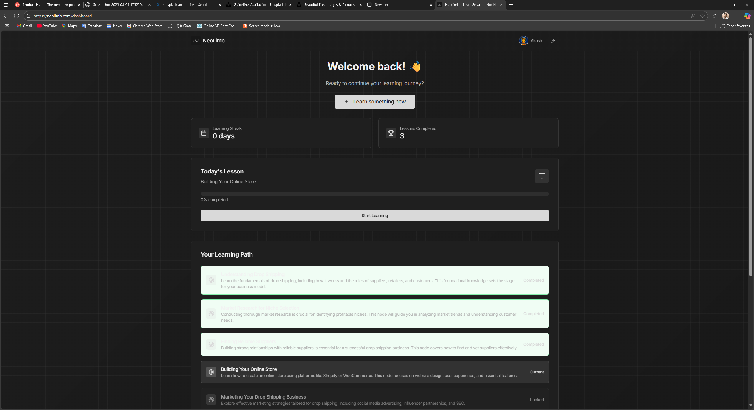 NeoLimb — Roadmap generation